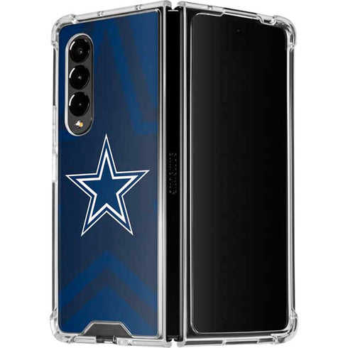 NFL Dallas Cowboys Double Vision Galaxy Z Fold4 5G Clear Case