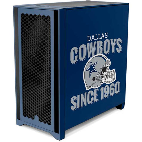 NFL Dallas Cowboys Helmet Corsair 4000D Tempered Glass Mid-Tower ATX Case Skin