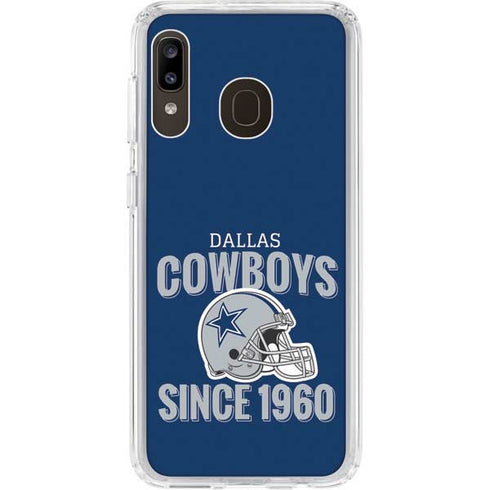 NFL Dallas Cowboys Helmet Galaxy A20 Clear Case