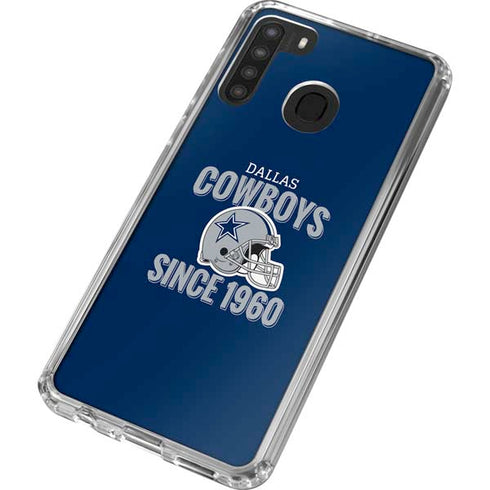 NFL Dallas Cowboys Helmet Galaxy A21 Clear Case