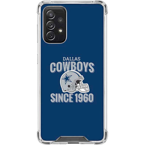 NFL Dallas Cowboys Helmet Galaxy A72 5G Clear Case