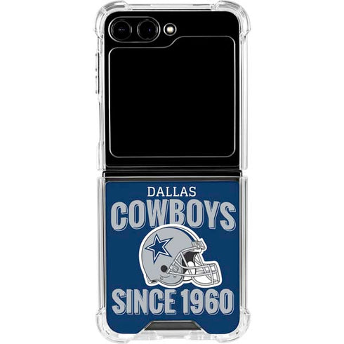 NFL Dallas Cowboys Helmet Galaxy Z Flip5 5G Clear Case