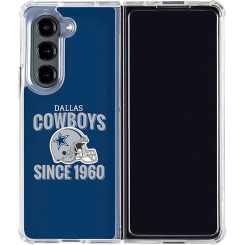 NFL Dallas Cowboys Helmet Galaxy Z Fold5 5G Clear Case