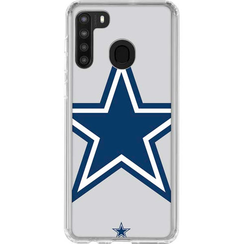 NFL Dallas Cowboys Large Logo Galaxy A21 Clear Case