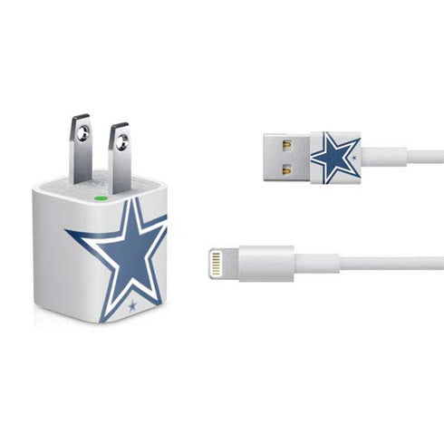 NFL Dallas Cowboys Large Logo iPhone Charger (5W USB) Skin