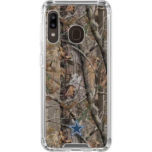 NFL Dallas Cowboys Realtree AP Camo Galaxy A30 Clear Case