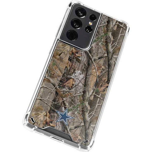 NFL Dallas Cowboys Realtree AP Camo Galaxy S21 Ultra 5G Clear Case