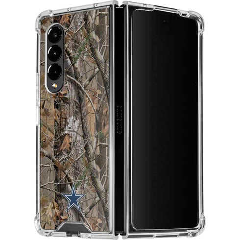 NFL Dallas Cowboys Realtree AP Camo Galaxy Z Fold4 5G Clear Case