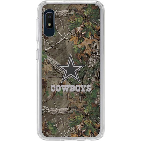 NFL Dallas Cowboys Realtree Xtra Green Camo Galaxy A10e Clear Case