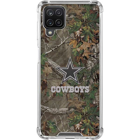 NFL Dallas Cowboys Realtree Xtra Green Camo Galaxy A12 Clear Case