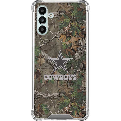 NFL Dallas Cowboys Realtree Xtra Green Camo Galaxy A13 5G Clear Case