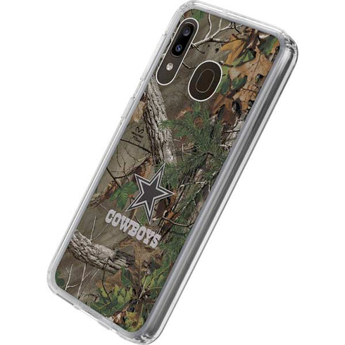 NFL Dallas Cowboys Realtree Xtra Green Camo Galaxy A20 Clear Case