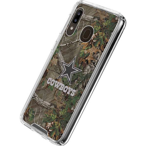 NFL Dallas Cowboys Realtree Xtra Green Camo Galaxy A30 Clear Case