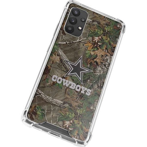 NFL Dallas Cowboys Realtree Xtra Green Camo Galaxy A32 5G Clear Case