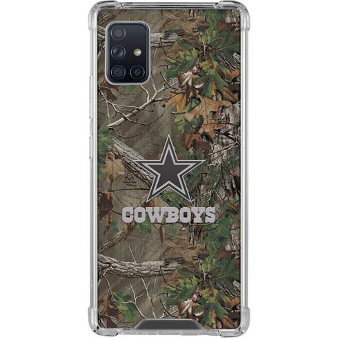 NFL Dallas Cowboys Realtree Xtra Green Camo Galaxy A51 5G Clear Case