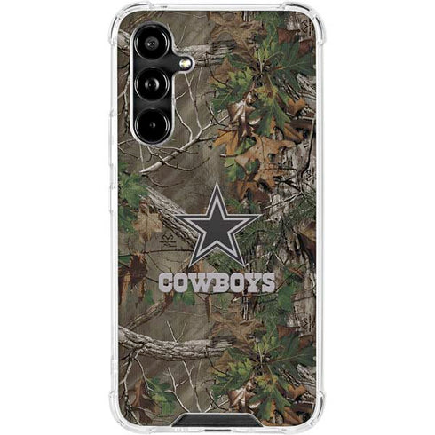 NFL Dallas Cowboys Realtree Xtra Green Camo Galaxy A54 5G Clear Case