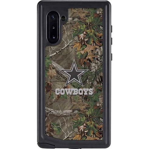 NFL Dallas Cowboys Realtree Xtra Green Camo Galaxy Note 10 Waterproof Case
