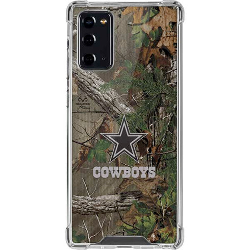 NFL Dallas Cowboys Realtree Xtra Green Camo Galaxy Note20 5G Clear Case