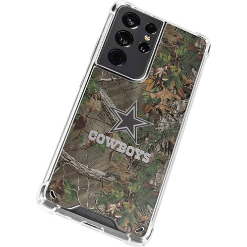 NFL Dallas Cowboys Realtree Xtra Green Camo Galaxy S21 Ultra 5G Clear Case