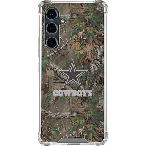 NFL Dallas Cowboys Realtree Xtra Green Camo Galaxy S23 FE Clear Case