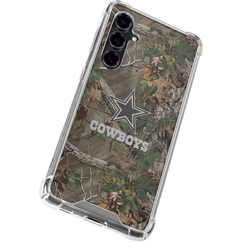 NFL Dallas Cowboys Realtree Xtra Green Camo Galaxy S23 FE Clear Case