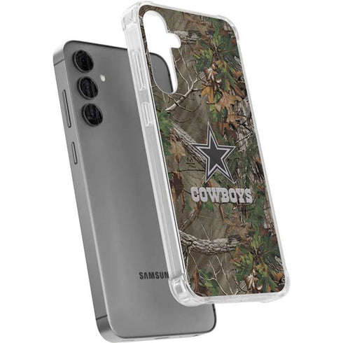 NFL Dallas Cowboys Realtree Xtra Green Camo Galaxy S24 Plus Clear Case