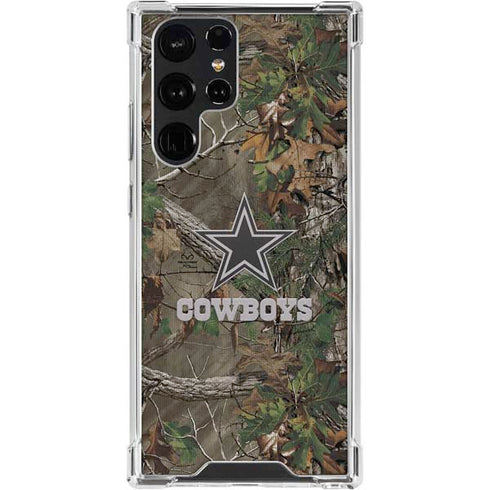 NFL Dallas Cowboys Realtree Xtra Green Camo Galaxy S24 Ultra Clear Case