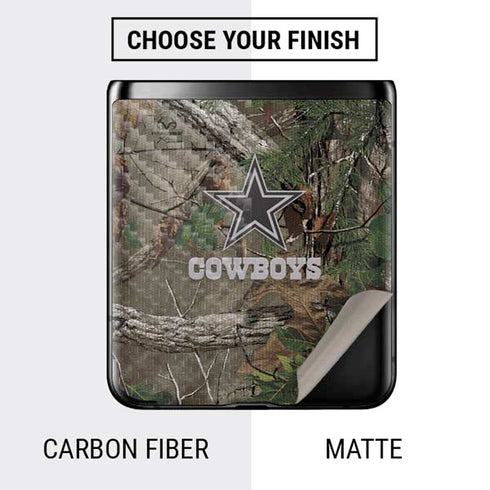 NFL Dallas Cowboys Realtree Xtra Green Camo Galaxy Z Flip Skin