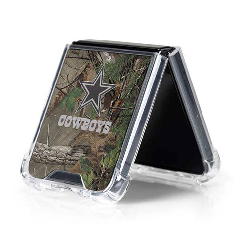 NFL Dallas Cowboys Realtree Xtra Green Camo Galaxy Z Flip5 5G Clear Case