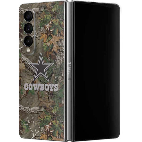 NFL Dallas Cowboys Realtree Xtra Green Camo Galaxy Z Fold4 5G Skin