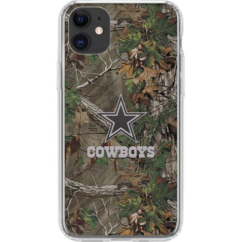 NFL Dallas Cowboys Realtree Xtra Green Camo iPhone 11 Clear Case