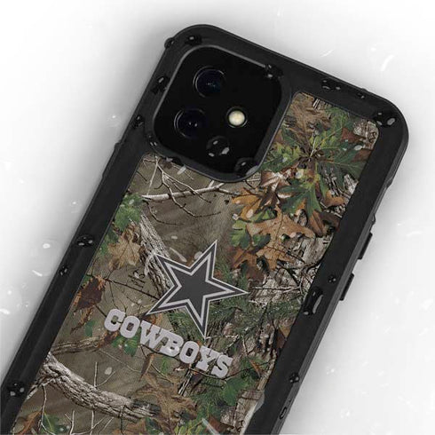 NFL Dallas Cowboys Realtree Xtra Green Camo iPhone 12 Mini Waterproof Case