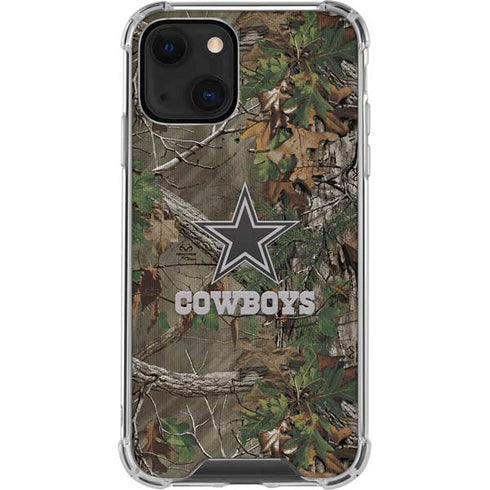 NFL Dallas Cowboys Realtree Xtra Green Camo iPhone 13 Clear Case