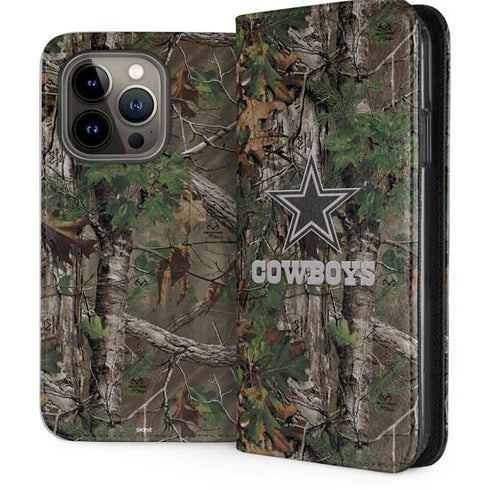 NFL Dallas Cowboys Realtree Xtra Green Camo iPhone 13 Pro Folio Case