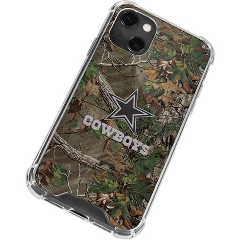 NFL Dallas Cowboys Realtree Xtra Green Camo iPhone 14 Plus Clear Case