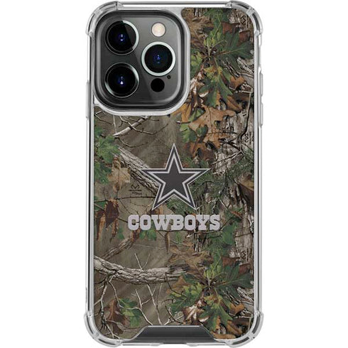 NFL Dallas Cowboys Realtree Xtra Green Camo iPhone 15 Pro Clear Case