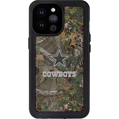 NFL Dallas Cowboys Realtree Xtra Green Camo iPhone 14 Pro Max Waterproof Case