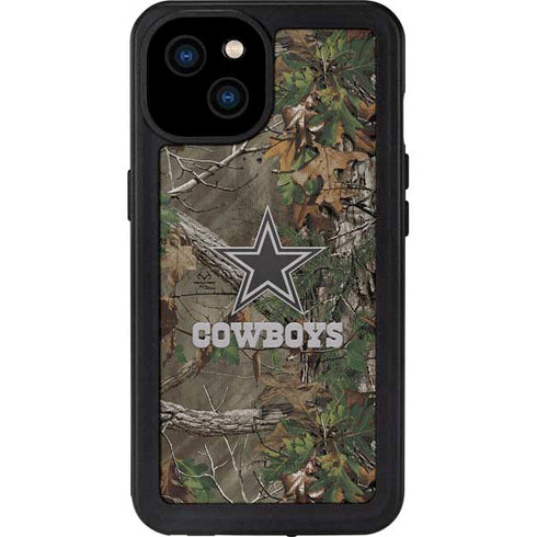 NFL Dallas Cowboys Realtree Xtra Green Camo iPhone 15 Plus Waterproof Case
