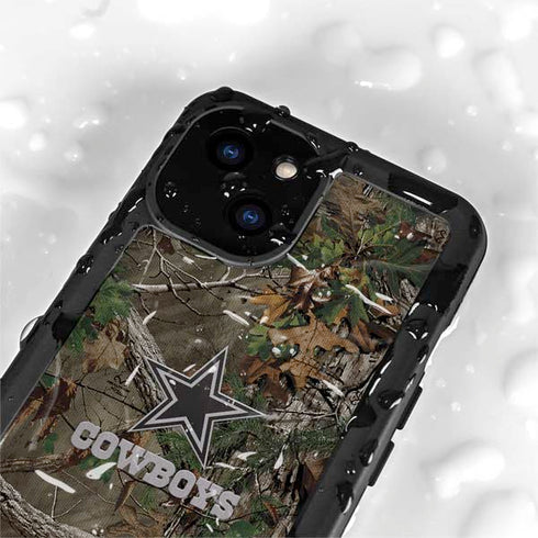 NFL Dallas Cowboys Realtree Xtra Green Camo iPhone 15 Plus Waterproof Case