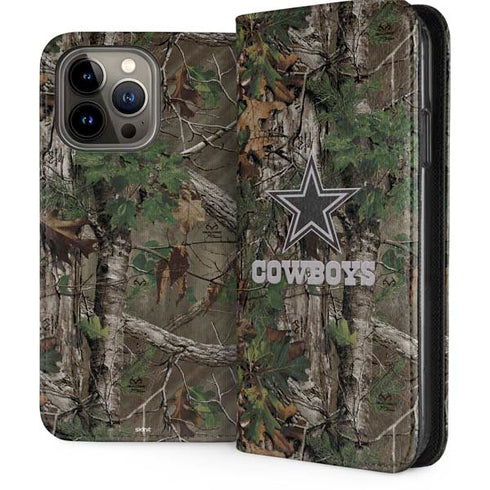 NFL Dallas Cowboys Realtree Xtra Green Camo iPhone 15 Pro Max Folio Case