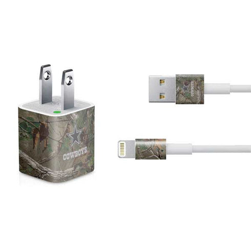 NFL Dallas Cowboys Realtree Xtra Green Camo iPhone Charger (5W USB) Skin