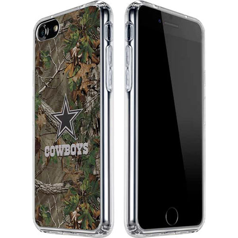 NFL Dallas Cowboys Realtree Xtra Green Camo iPhone SE (2nd & 3rd Gen) Clear Case