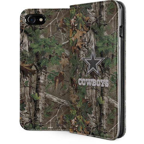 NFL Dallas Cowboys Realtree Xtra Green Camo iPhone SE (2nd & 3rd Gen) Folio Case