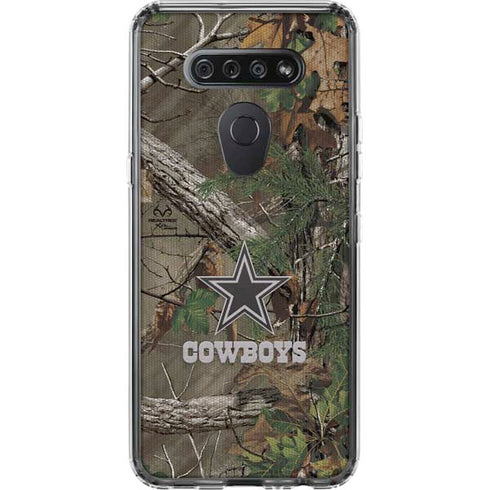 NFL Dallas Cowboys Realtree Xtra Green Camo LG K51/Q51 Clear Case