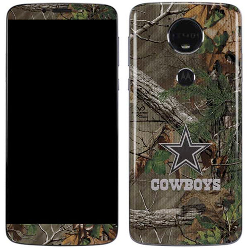 NFL Dallas Cowboys Realtree Xtra Green Camo Moto E5 Plus Skin