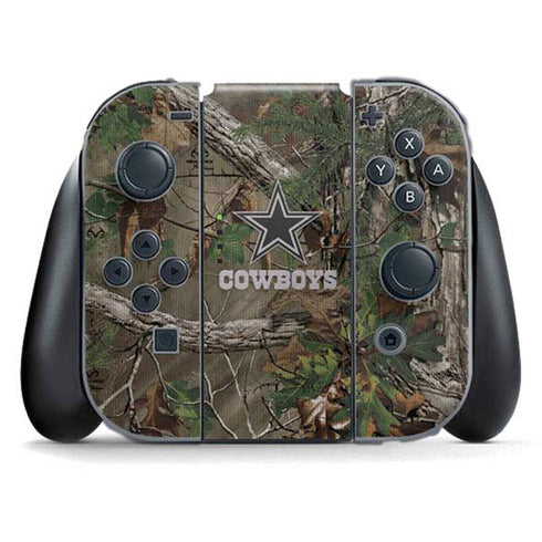 NFL Dallas Cowboys Realtree Xtra Green Camo Nintendo Switch (2017-2021) Joy-Con Controller Skin