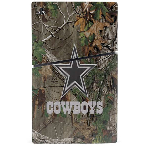 NFL Dallas Cowboys Realtree Xtra Green Camo PS5 Slim Disk Console Skin