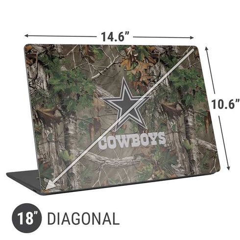 NFL Dallas Cowboys Realtree Xtra Green Camo Universal Laptop 18in (14.6 x 10.6in) Skin