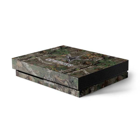 NFL Dallas Cowboys Realtree Xtra Green Camo Xbox One X Console Skin