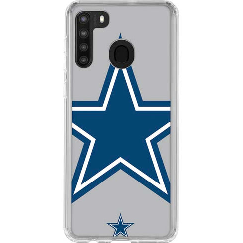 NFL Dallas Cowboys Retro Logo Galaxy A21 Clear Case